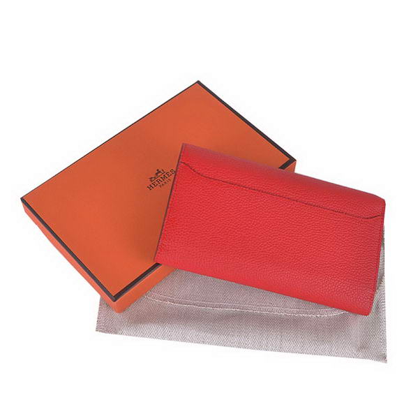 Cheap Fake Hermes Constance Long Wallets Red Calfskin Leather Gold - Click Image to Close